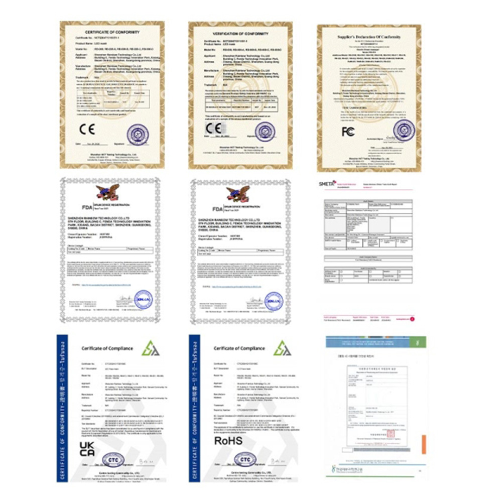 FDA 510(k) Documentation — Rainbow Red Light Therapy Mask FDA 510(k) documentation for a Rainbow red light therapy mask, available for partner review during sourcing